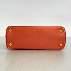 Prada handbag saffiano enamel coral for women