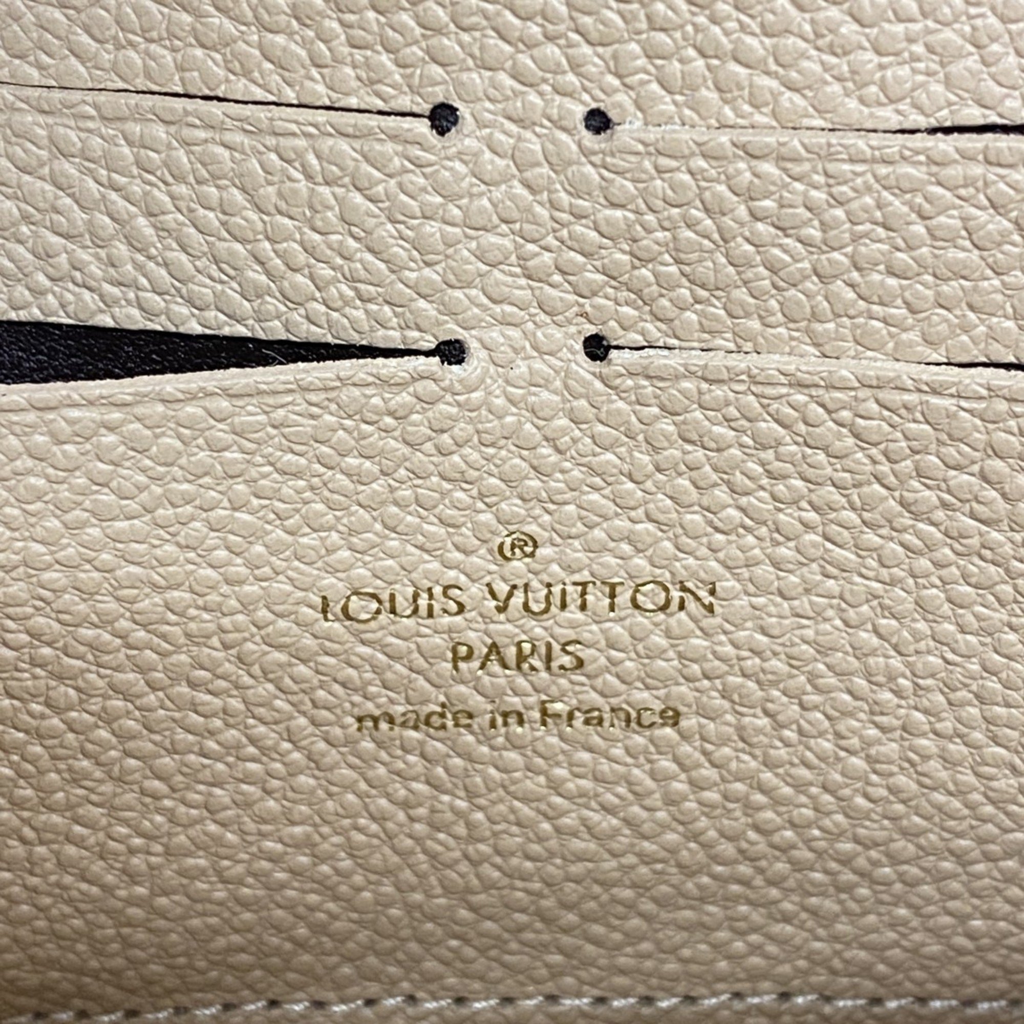 Louis Vuitton Long Wallet Monogram Empreinte Zippy M61866 Dune Ladies