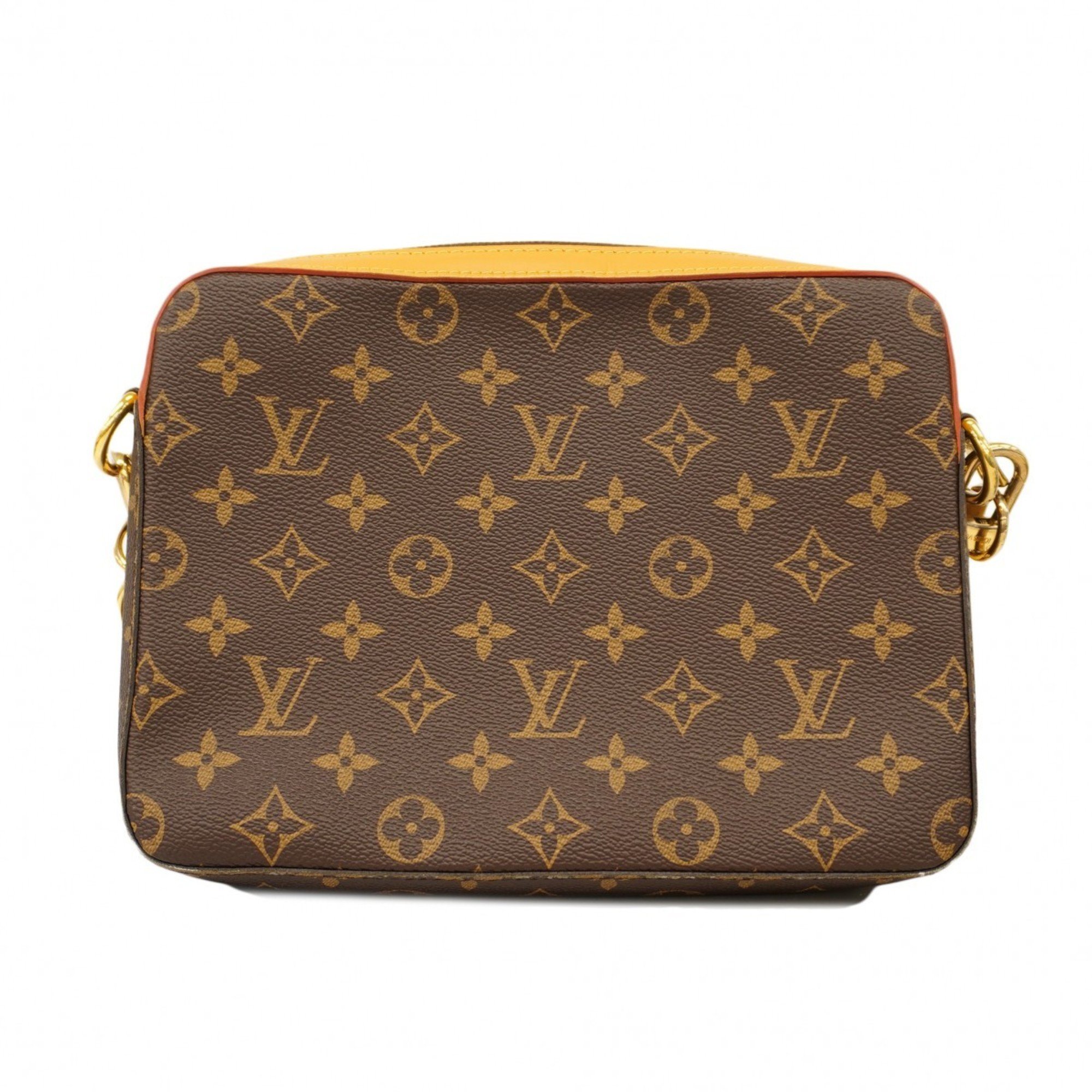 Louis Vuitton Shoulder Bag Monogram Stripe Trio M45965 Brown NIGO Collaboration Women's