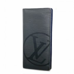 Louis Vuitton Long Wallet Epi Portefeuille Brazza M63511 Noir Men's