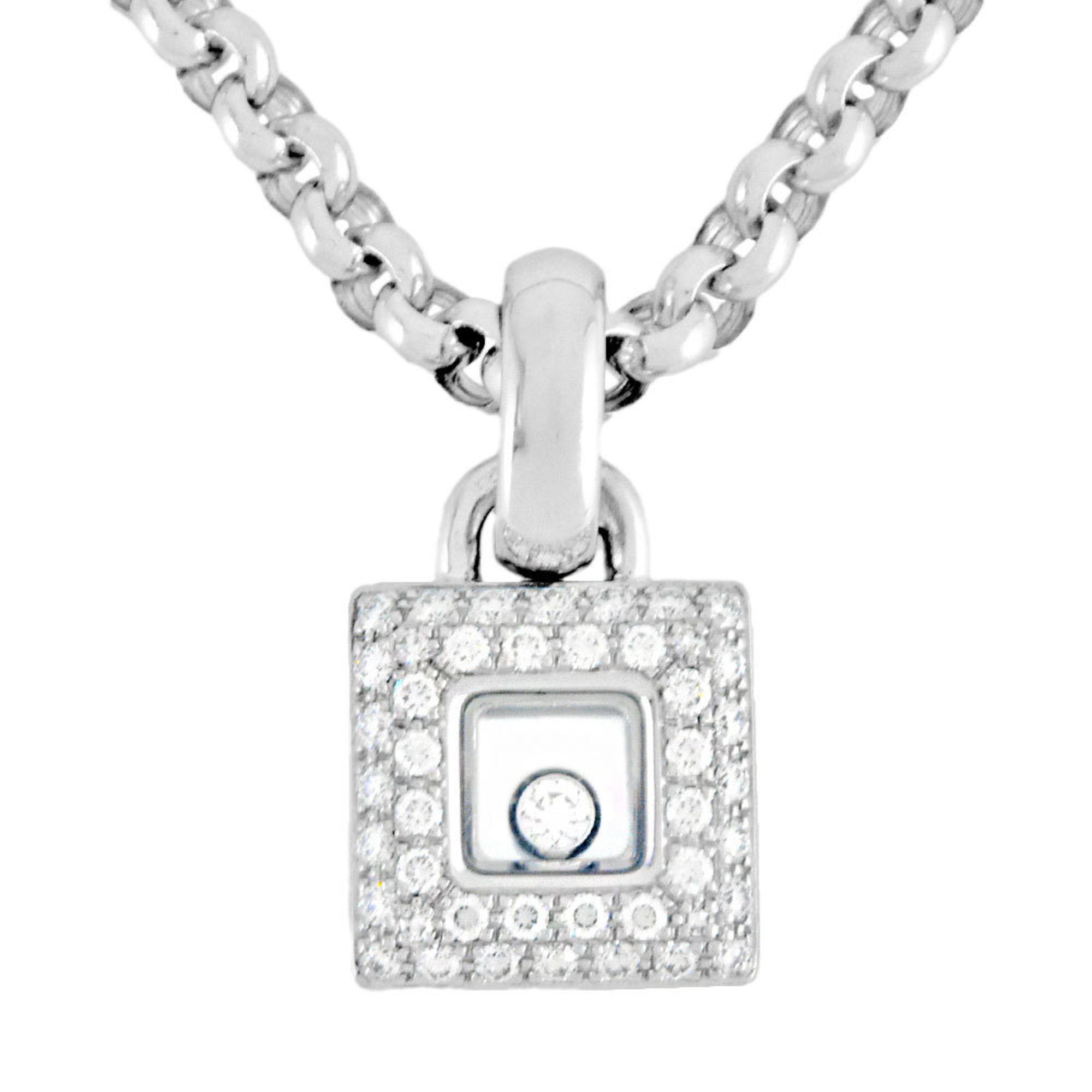 Chopard Happy Diamond Necklace 79/2618-20 K18WG Square