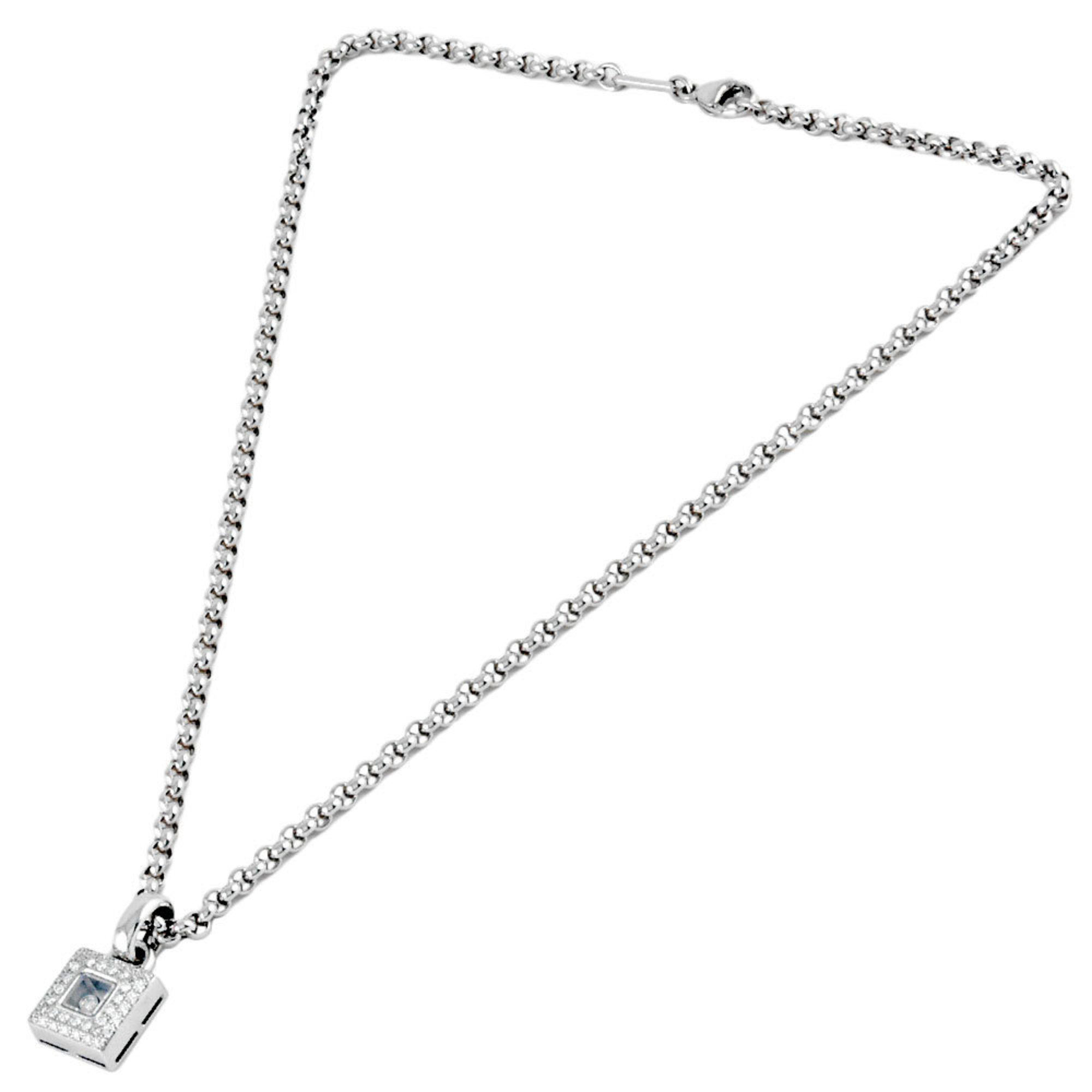 Chopard Happy Diamond Necklace 79/2618-20 K18WG Square