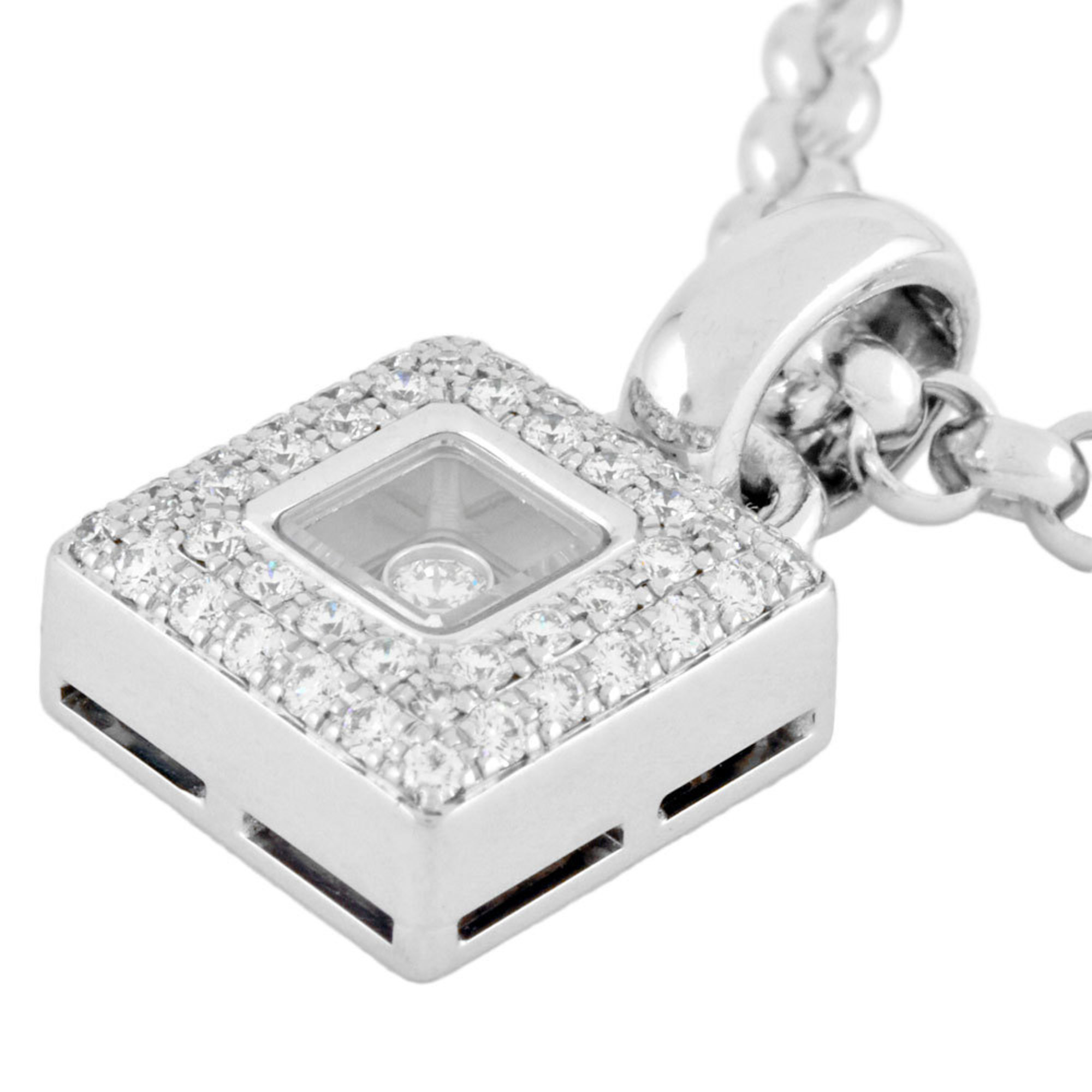 Chopard Happy Diamond Necklace 79/2618-20 K18WG Square