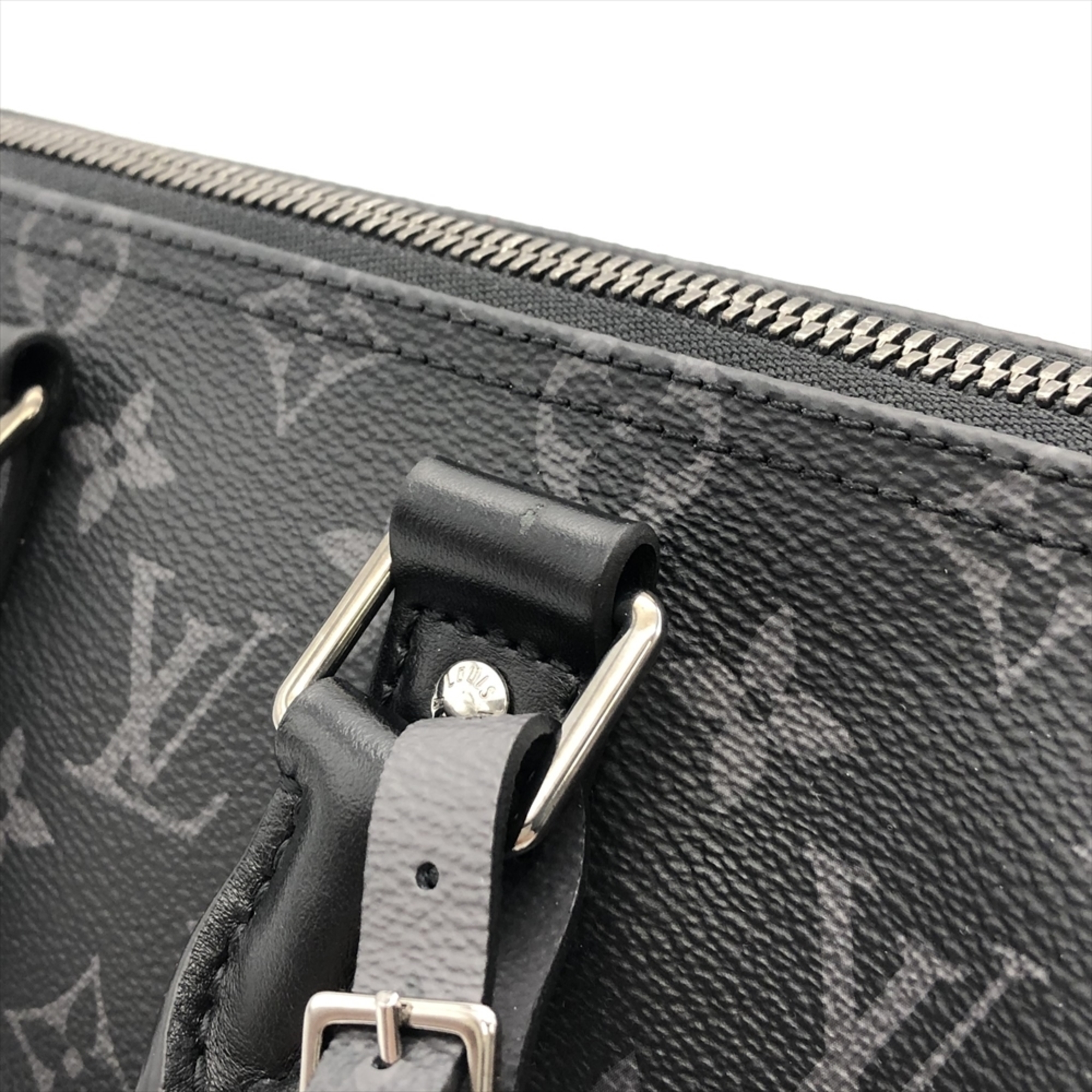 Louis Vuitton Keepall Bandouliere 25 M46271 Shoulder bag PVC coated canvas Leather Black Metal black hardware RFID tag