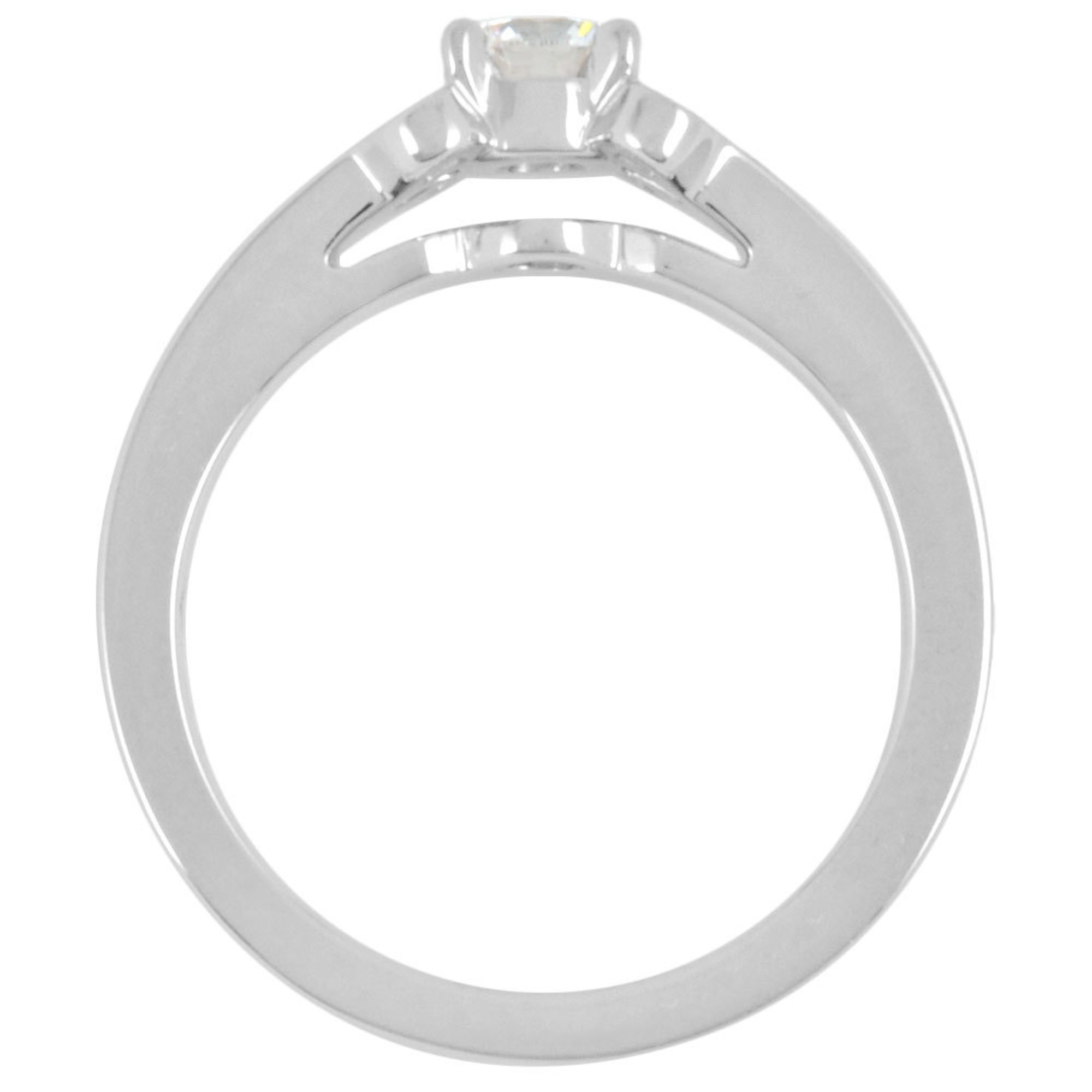 Cartier Ballerina Solitaire Ring Diamond #47 Pt950 E/VS2/VG Women's