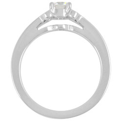 Cartier Ballerina Solitaire Ring Diamond #47 Pt950 E/VS2/VG Women's