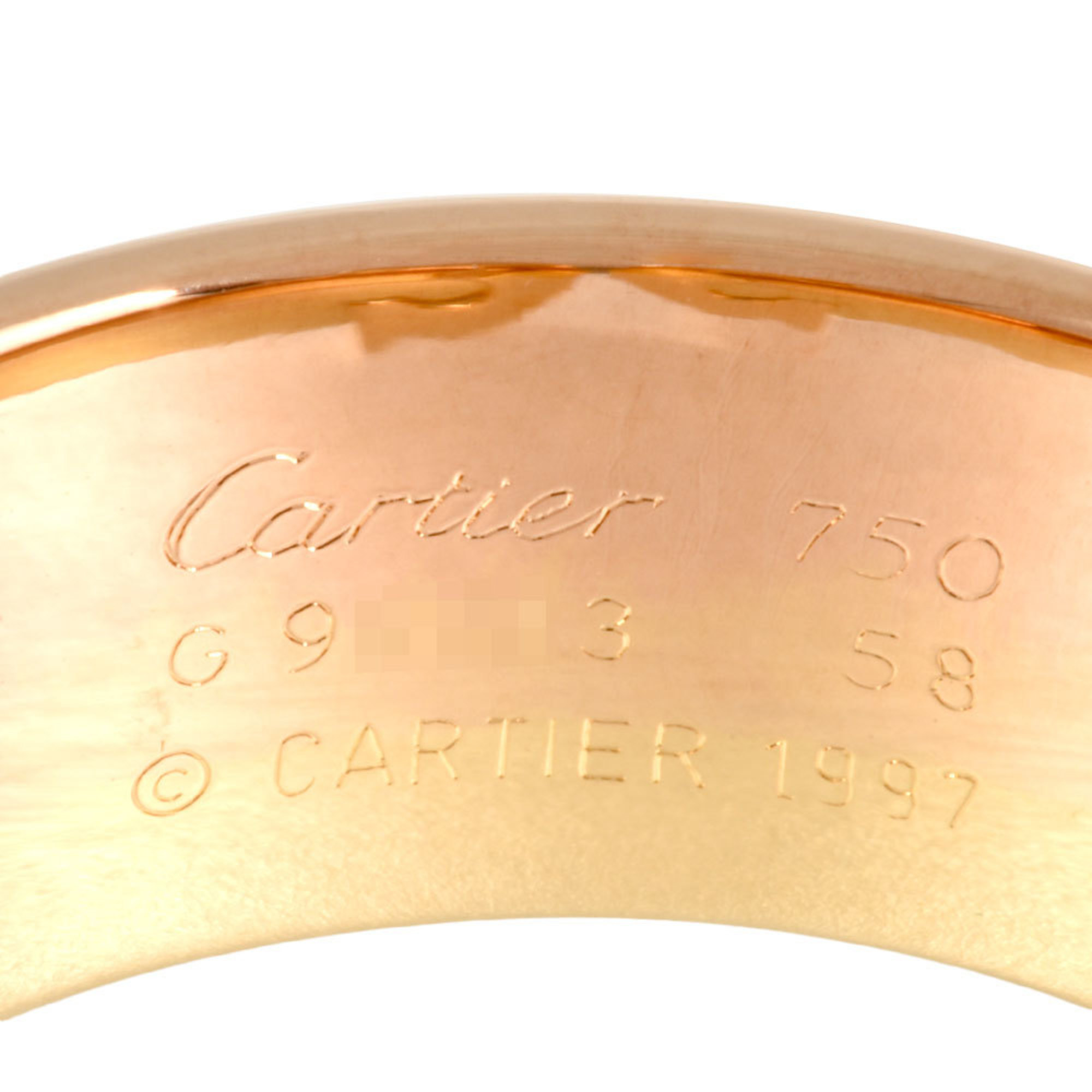 Cartier 2C #58 Ring K18YG K18PG K18WG Three Color LM Men's