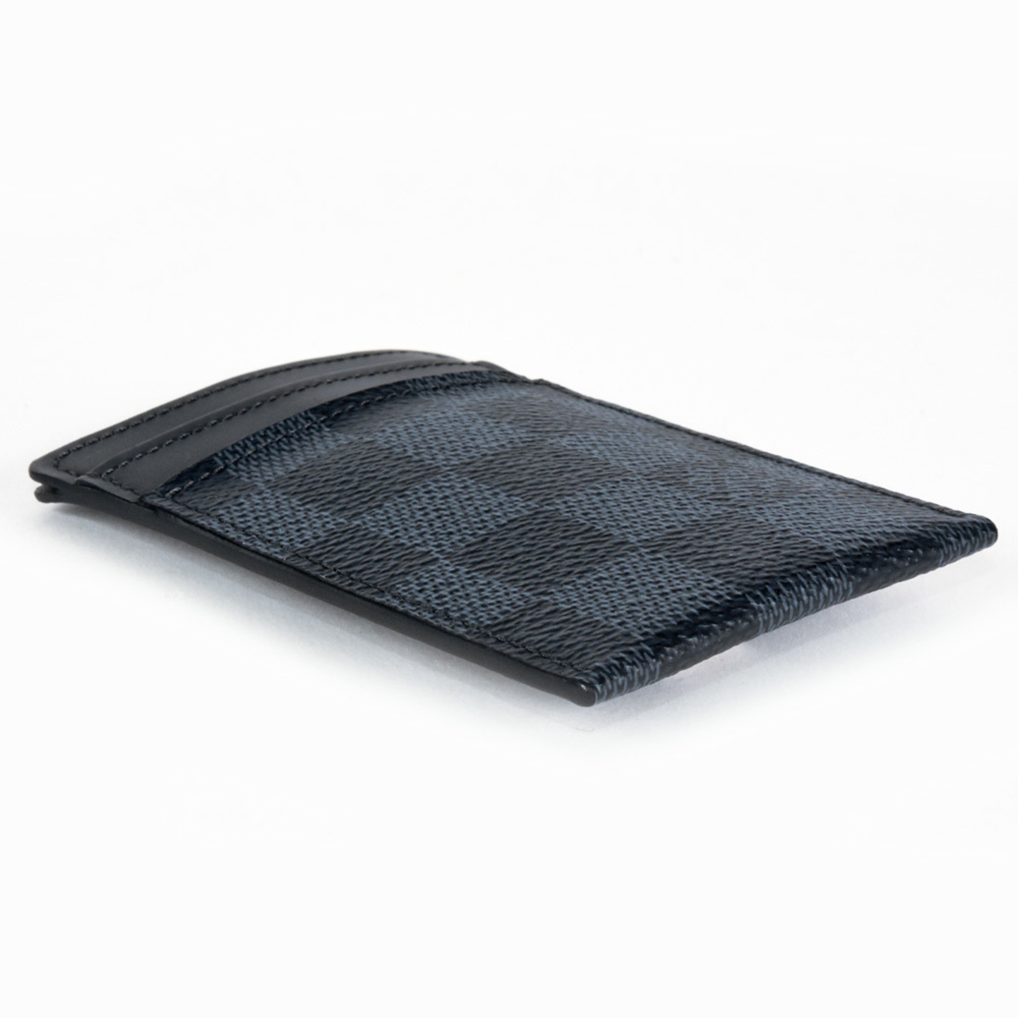 LOUIS VUITTON Porte Carte Pens Business Card Holder Damier Cobalt N63217 Black RA3188 Case