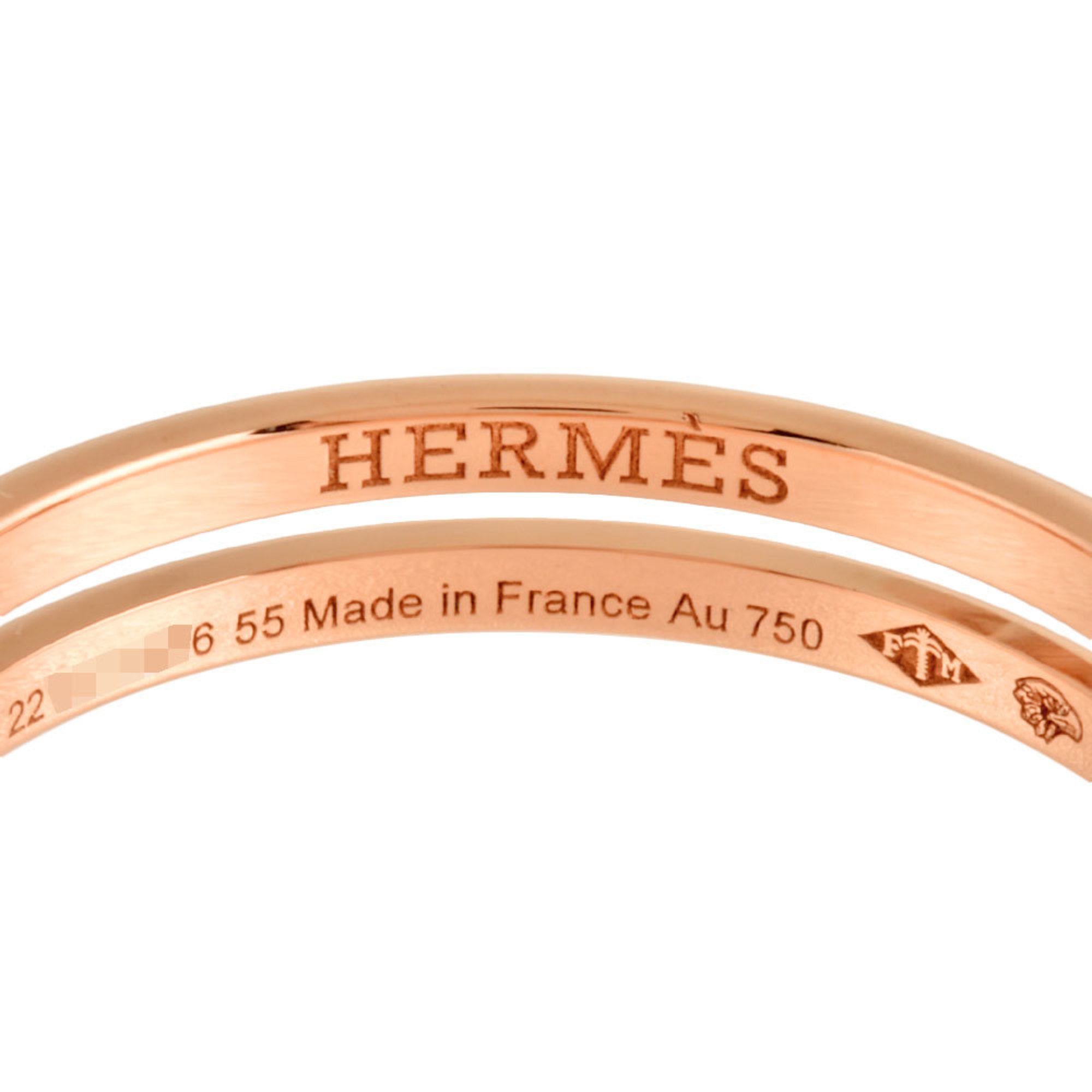 HERMES Ariane Ring #55 K18PG