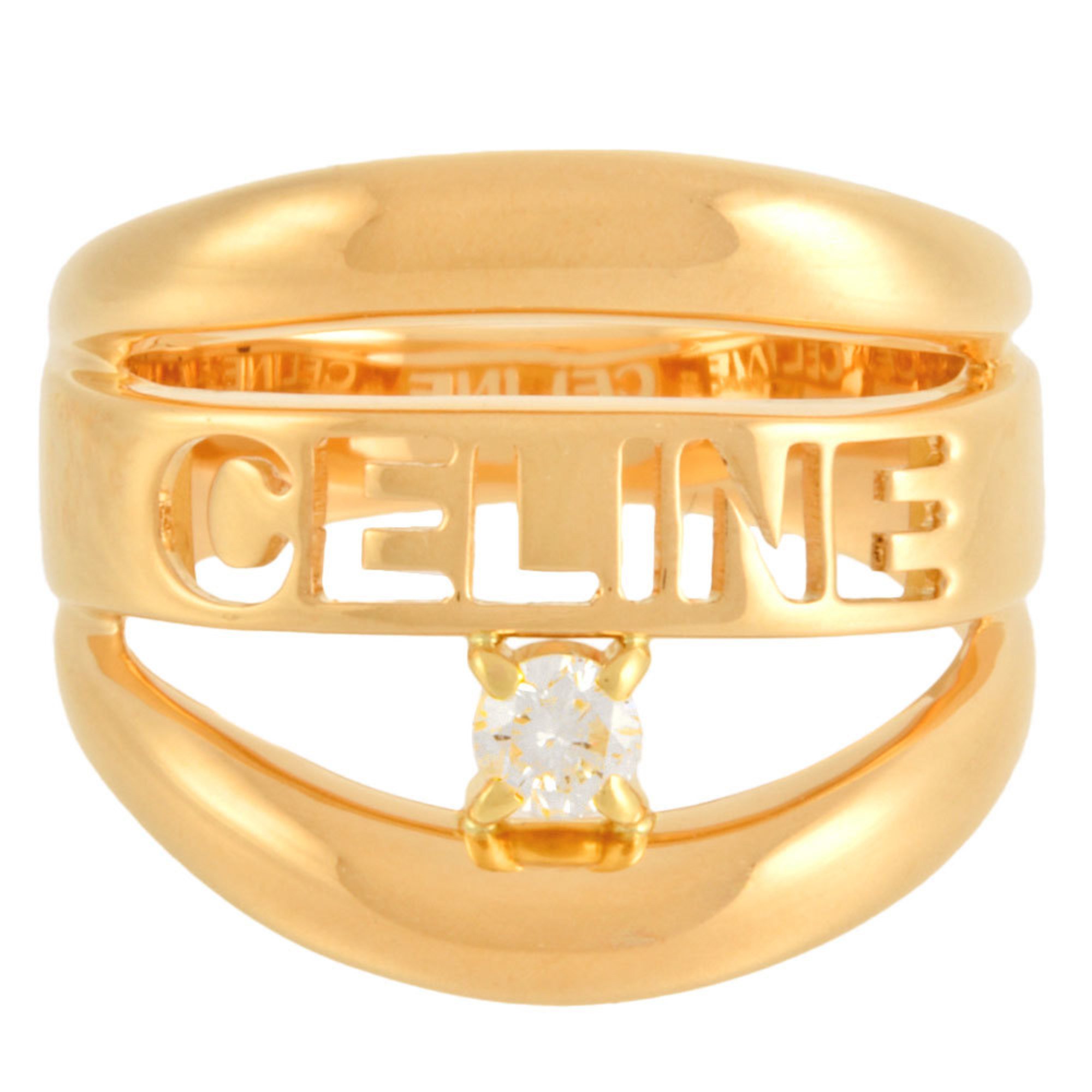 CELINE Ring Diamond 0.1ct K18YG Ladies