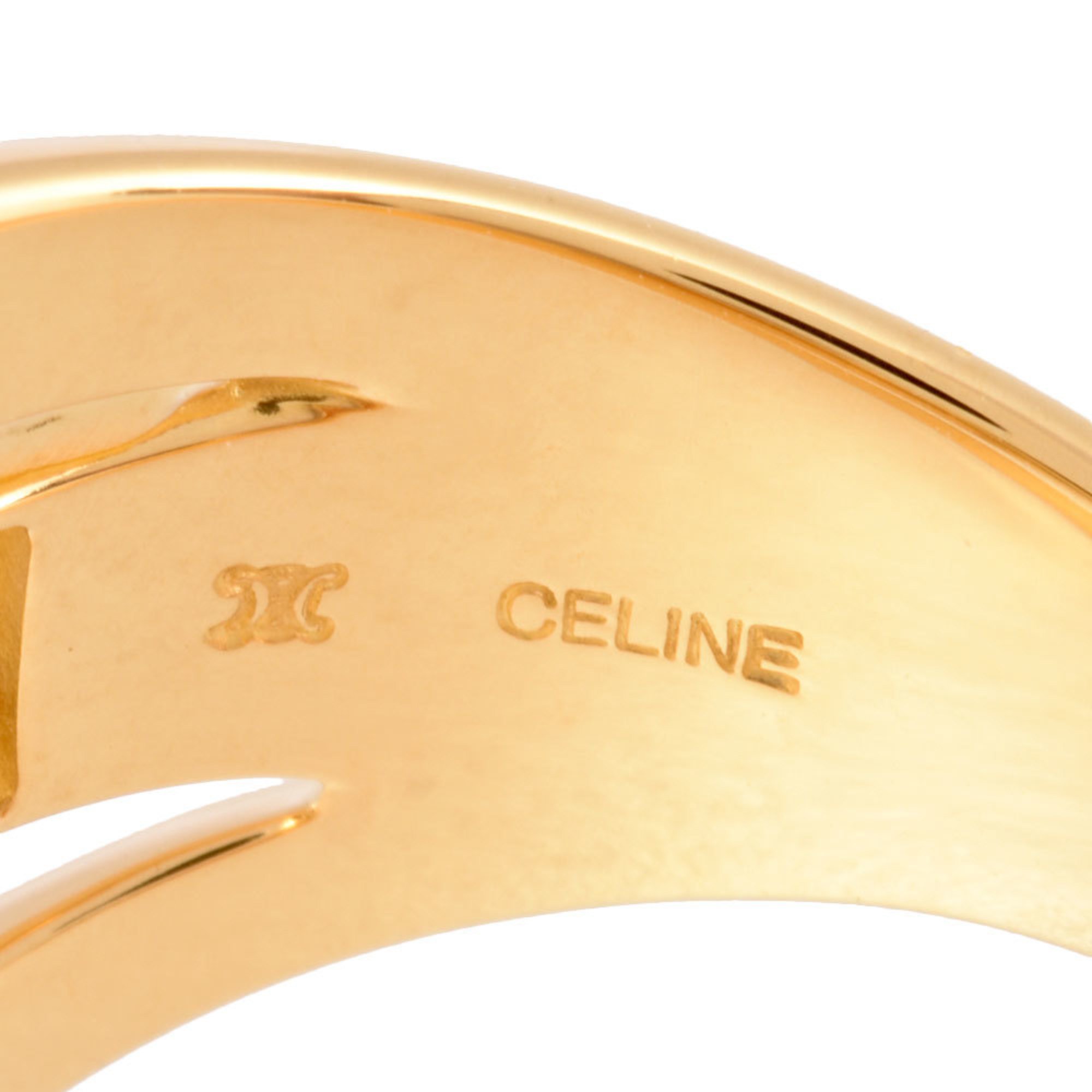 CELINE Ring Diamond 0.1ct K18YG Ladies