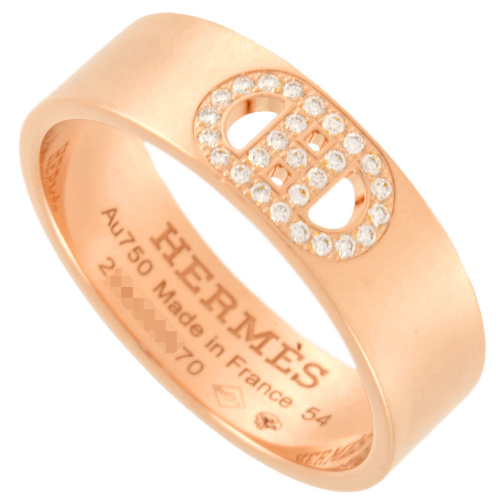 Hermes HERMES H. d'Ancre PM Ring Diamond #54 K18PG