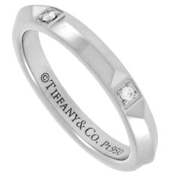 Tiffany & Co. True Band Ring Diamond Size 7 Pt950 5PD