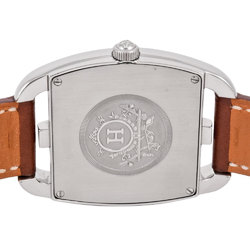 Hermes HERMES CT1.710 Cape Cod Tonneau Watch Quartz White Dial □Q Engraved Men's