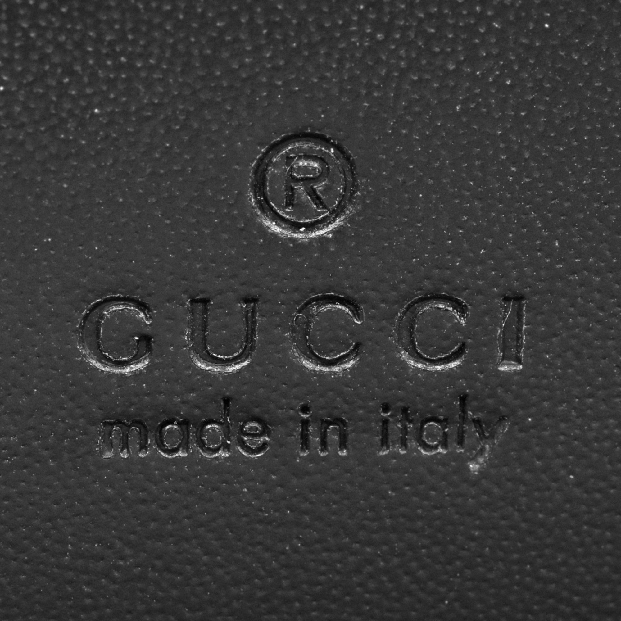 GUCCI GG Card Case Leather 772792 Black