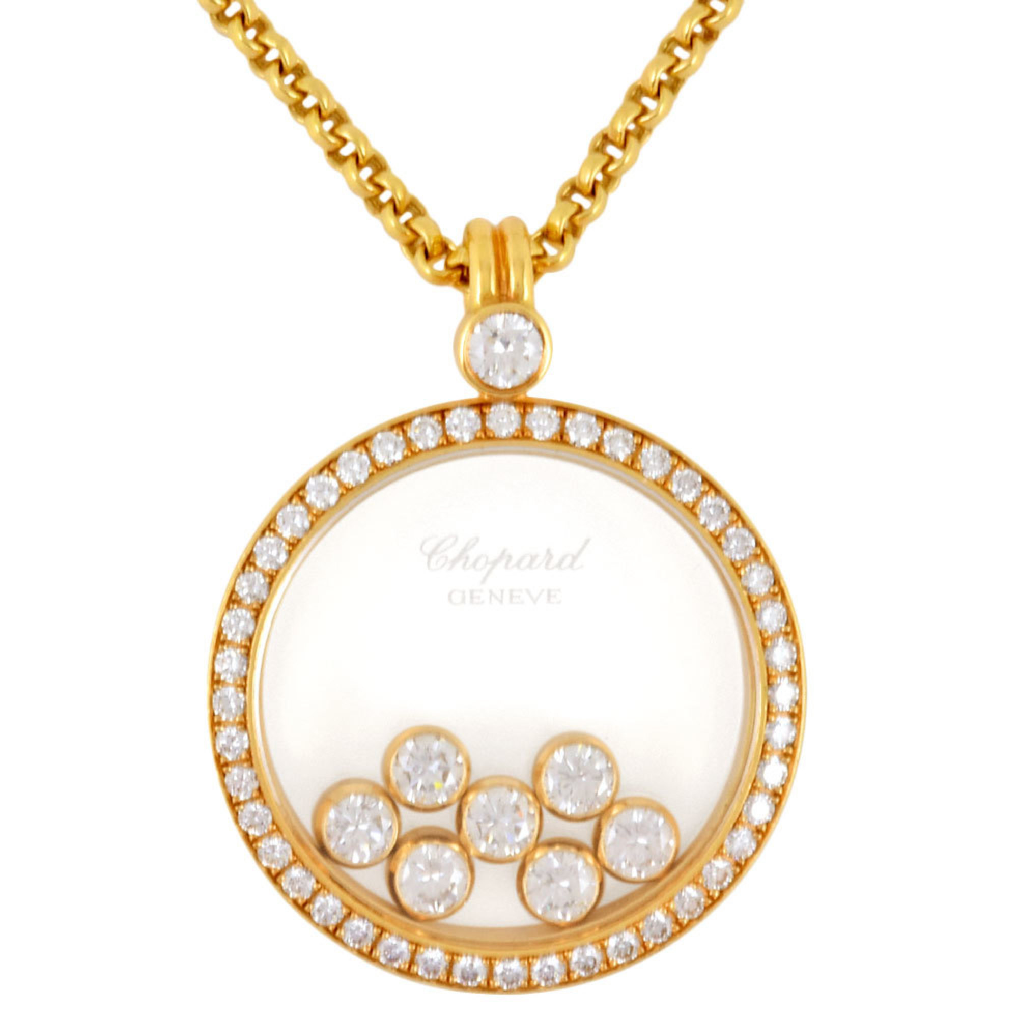 Chopard Happy Diamond 7P Necklace 79/4606-20 K18YG