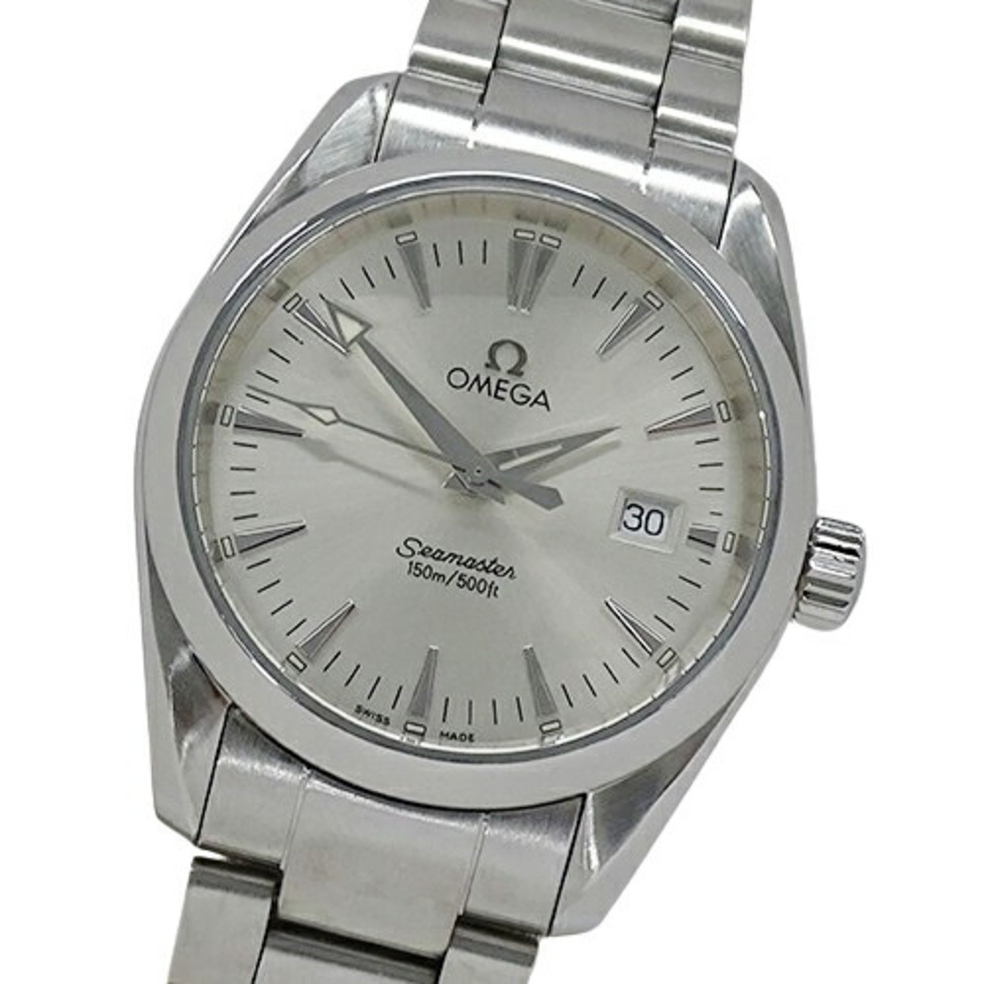 OMEGA Seamaster Aqua Terra 2518.30 Watch Men's Date 150m Quartz Stainless Steel SS Silver Polished