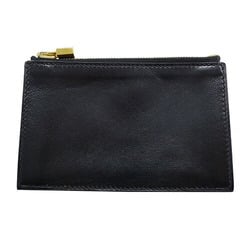 Hermes HERMES Wallet for Women and Men, Coin Case, Padlock, Leather, Black, Compact