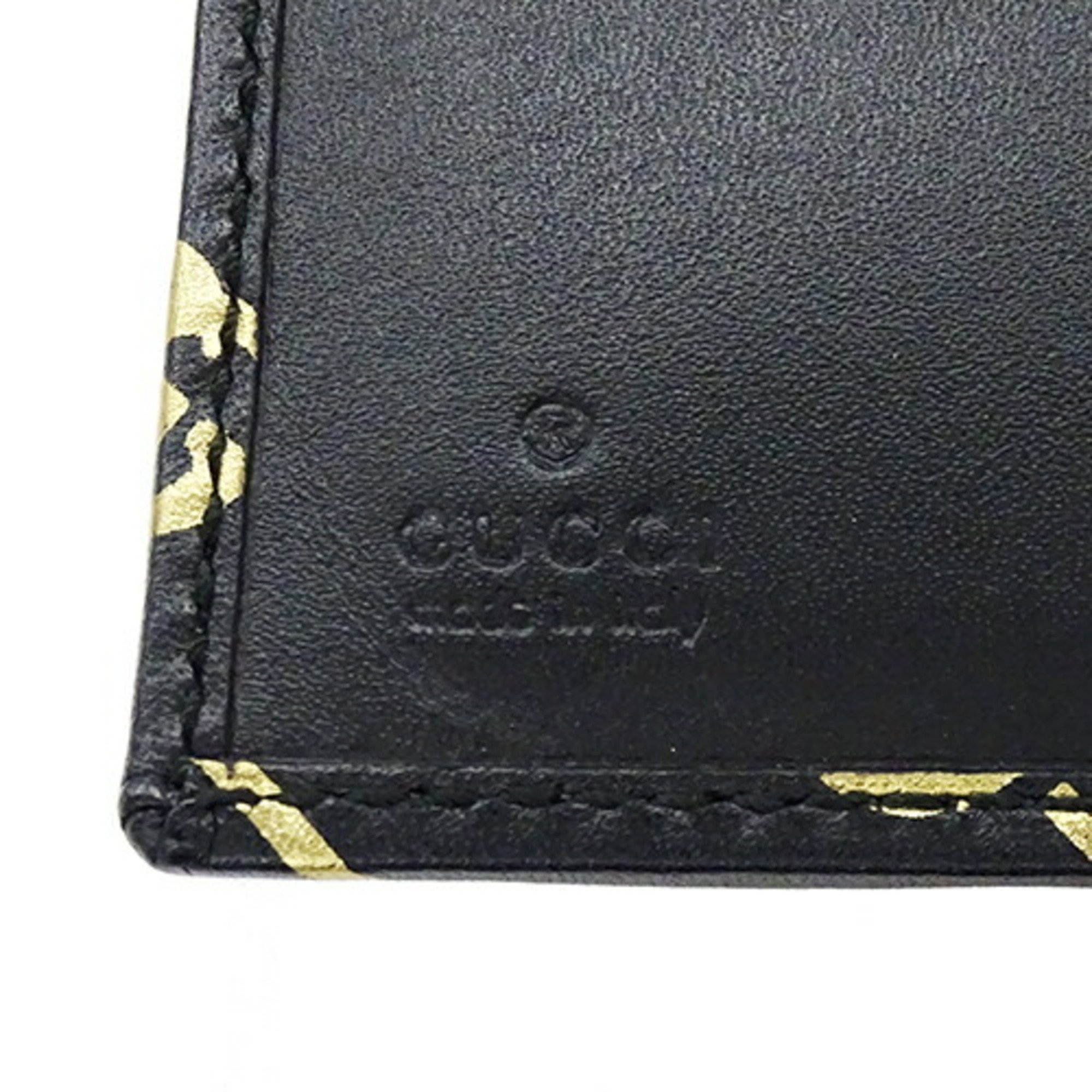 GUCCI Wallet for Women and Men, Tri-fold Wallet, GG Marmont Leather, Black Gold, 548076