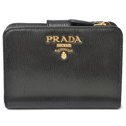 PRADA Wallet Bi-fold Leather NERO Black 1ML018