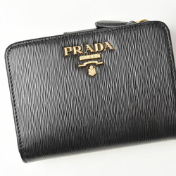 PRADA Wallet Bi-fold Leather NERO Black 1ML018