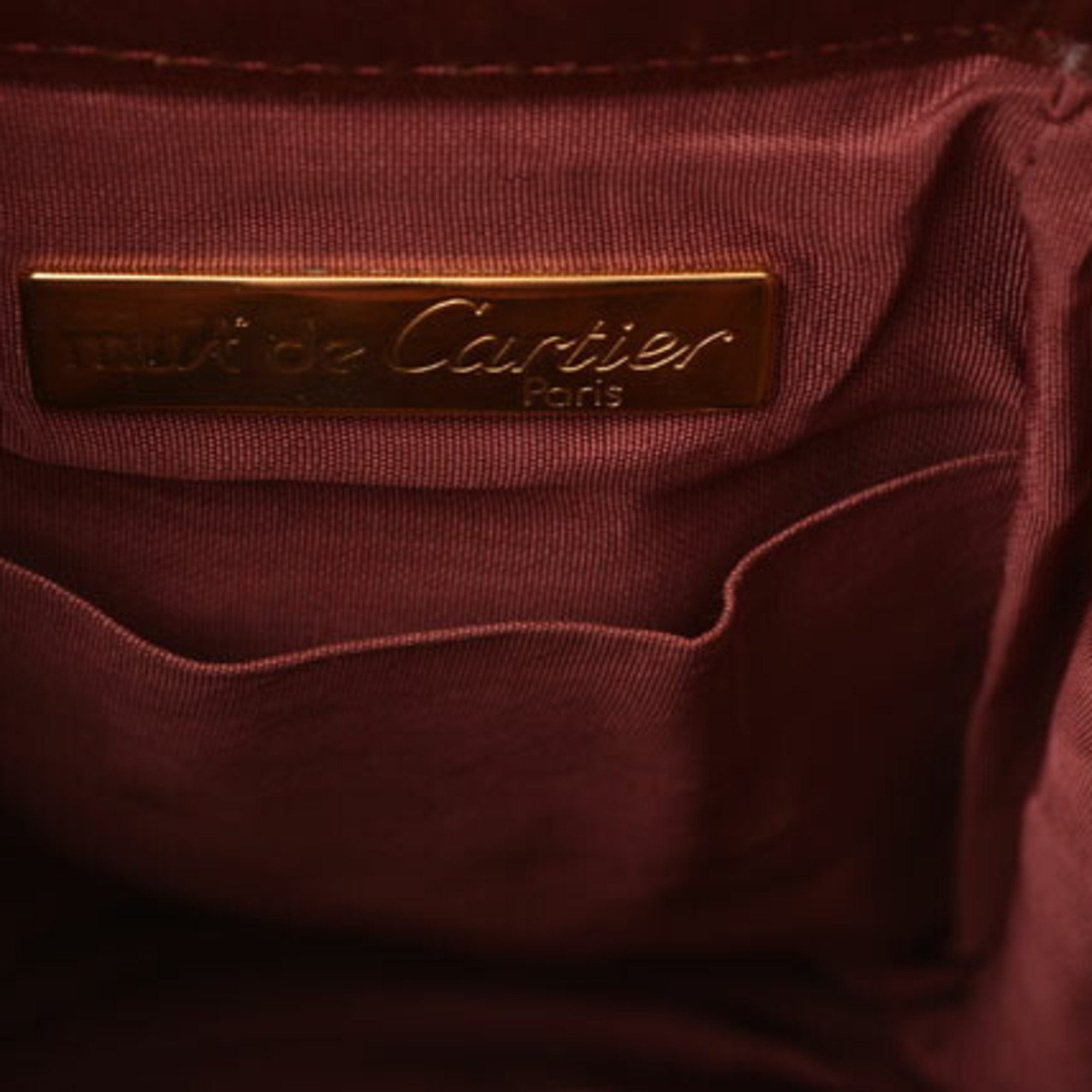 Cartier Shoulder Bag Must Line Leather Bordeaux