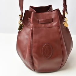 Cartier Shoulder Bag Must Line Leather Bordeaux