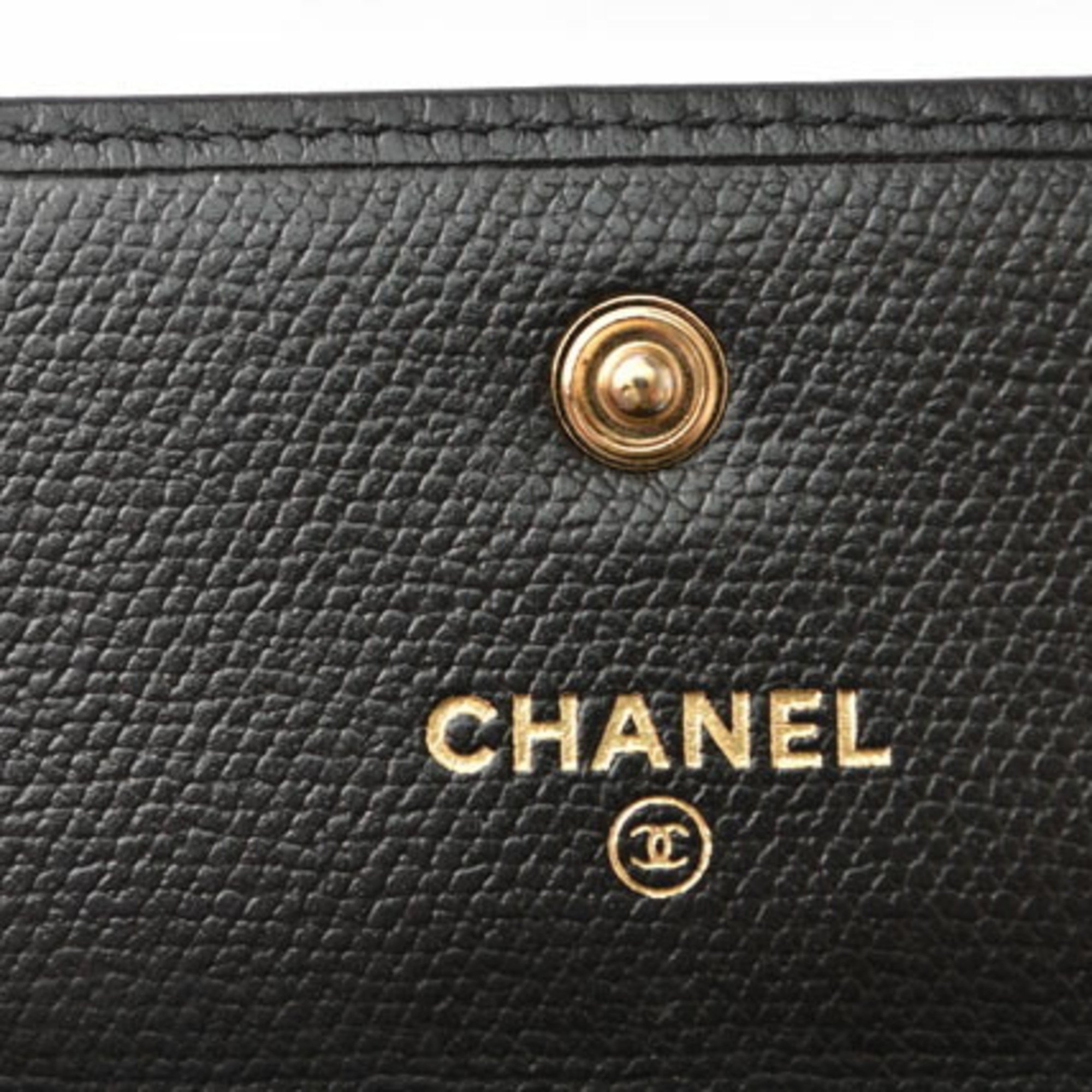 CHANEL Wallet Bi-fold A20902 Double Coco Mark Black