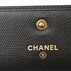 CHANEL Wallet Bi-fold A20902 Double Coco Mark Black