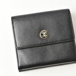 CHANEL Wallet Bi-fold A20902 Double Coco Mark Black