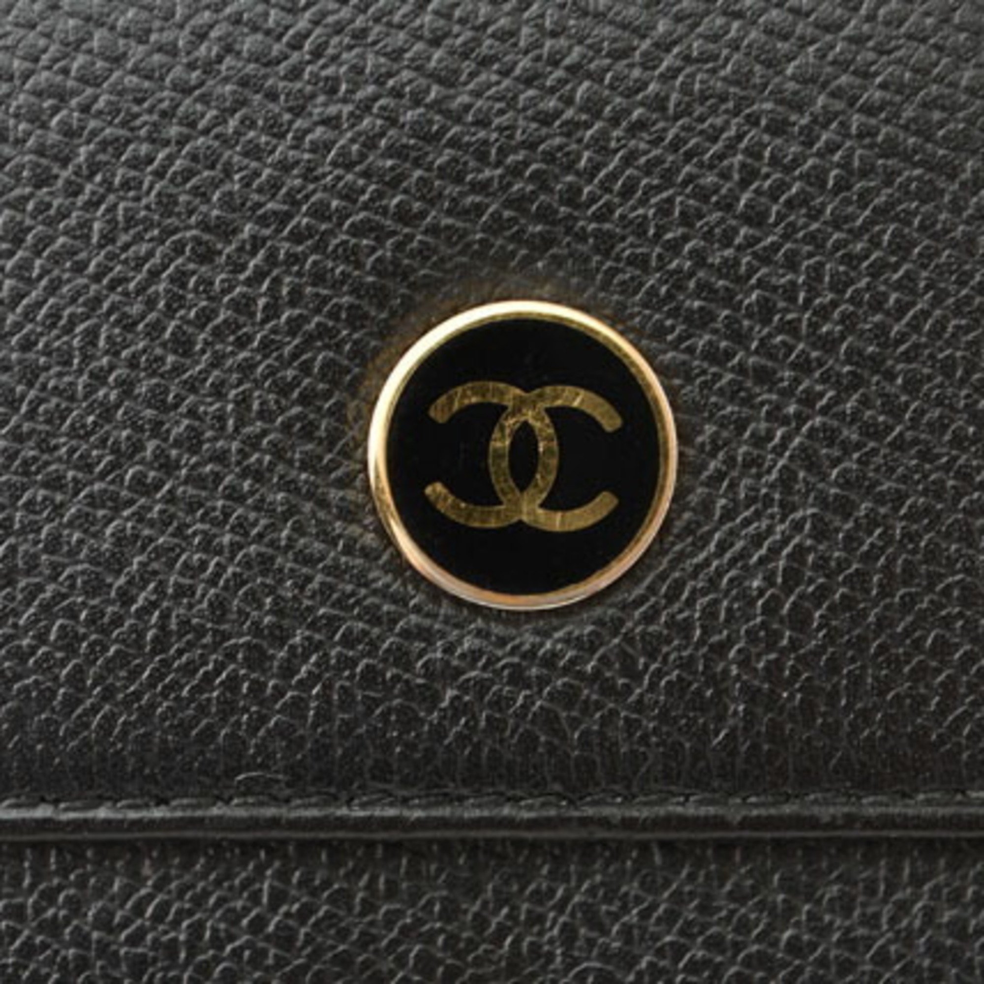 CHANEL Wallet Bi-fold A20902 Double Coco Mark Black