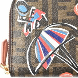 FENDI Wallet Long Round Zucca Pattern Parasol Ballerina 8M0299