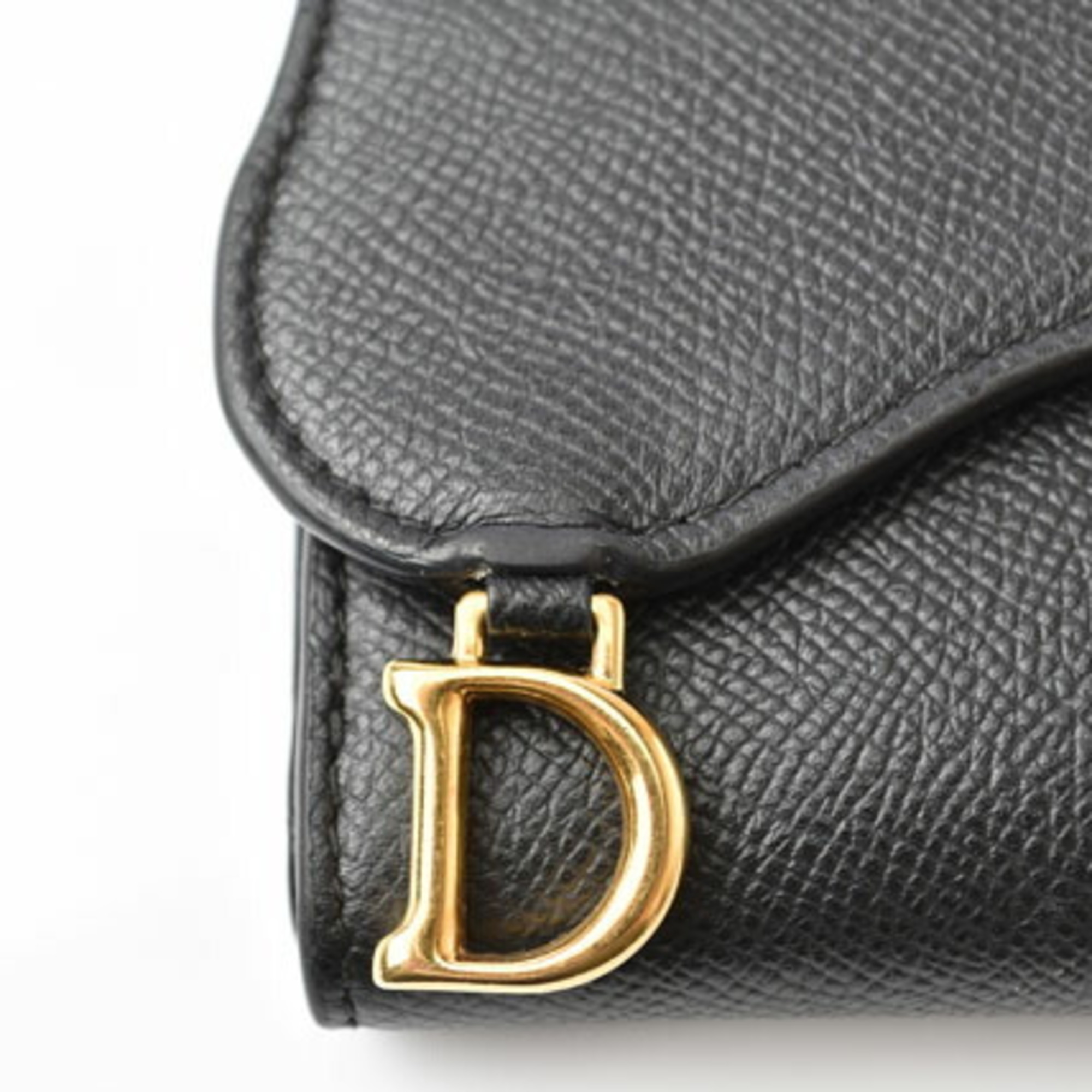 Christian Dior Wallet Tri-fold Saddle Lotus Navy