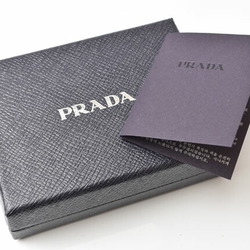 PRADA 6-ring key case, holder, 1PG222, SAFFIANO METAL, embossed leather, NERO, black, outlet