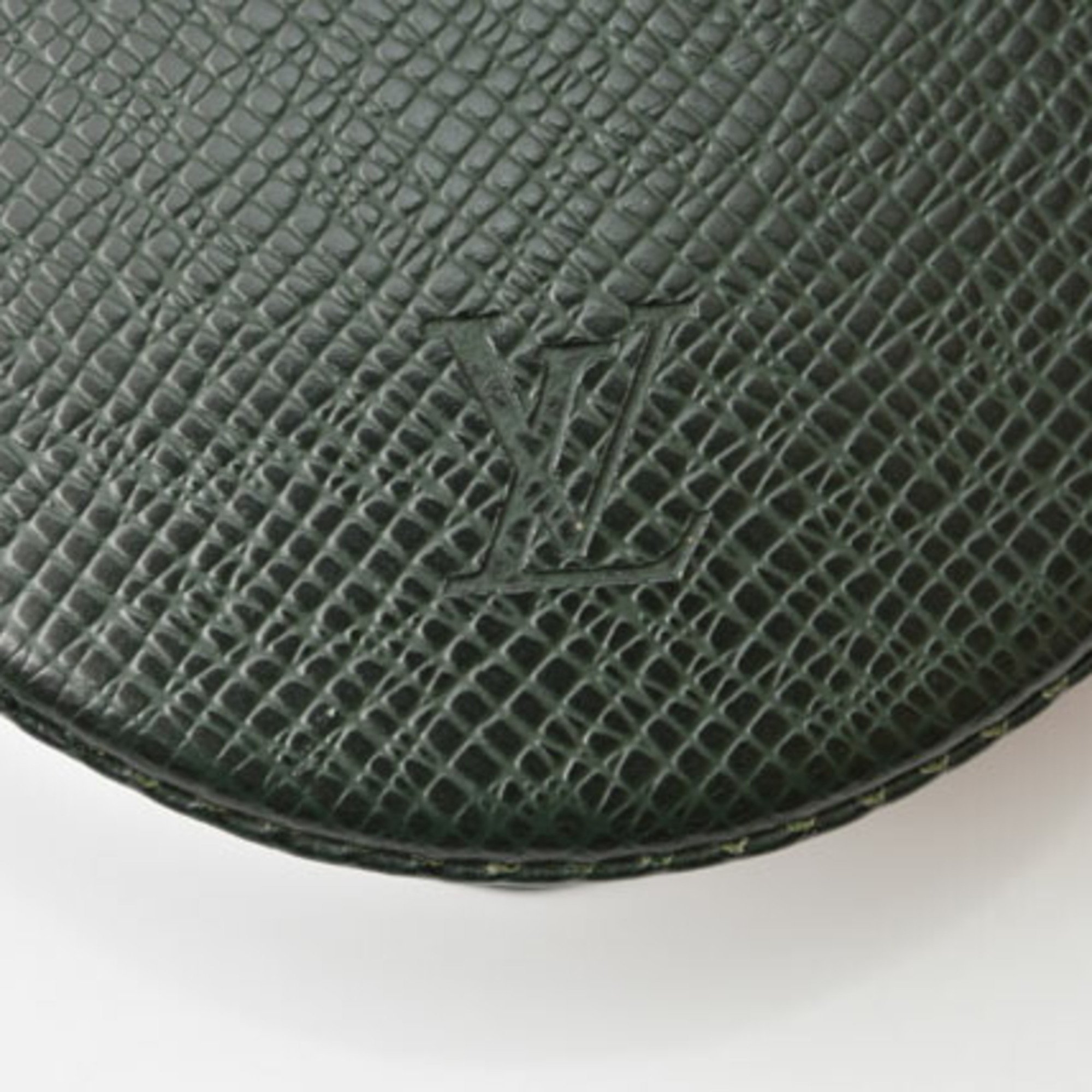 Louis Vuitton Coin Purse LOUIS VUITTON Portemonnay Cubetto Taiga M30374 Esepia Dark Green