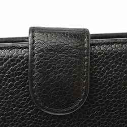 Chanel Wallet CHANEL Style Bi-Fold Caviar Skin Coco Mark Black