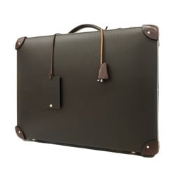 Hermes Attache Case Faubourg Express PM Vulcan Fiber Black Brown □L Engraved Men's