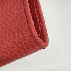 Gucci Long Wallet Interlocking G 615524 Leather Red Women's