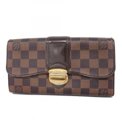 Louis Vuitton Long Wallet Damier Portefeuille Sistina N61747 Ebene Ladies