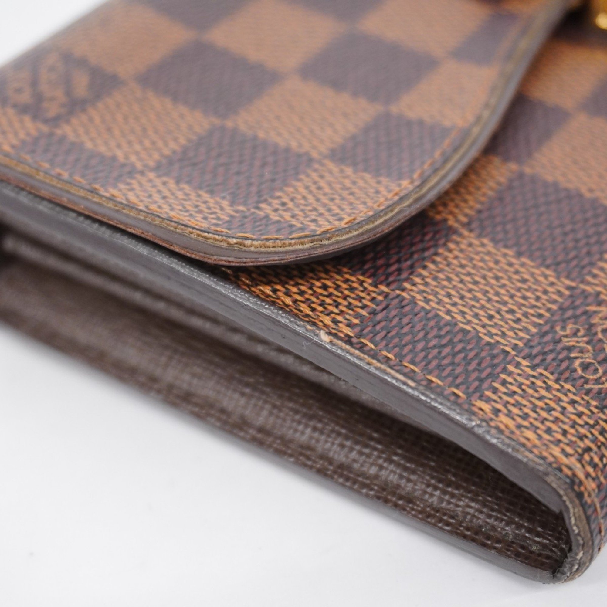 Louis Vuitton Long Wallet Damier Portefeuille Sistina N61747 Ebene Ladies