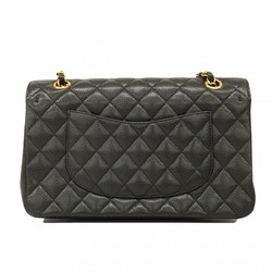 Chanel Shoulder Bag Matelasse Caviar Skin Black Women's