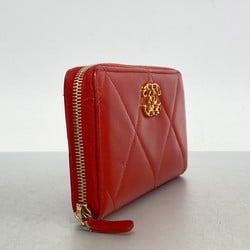 Chanel long wallet lambskin red ladies