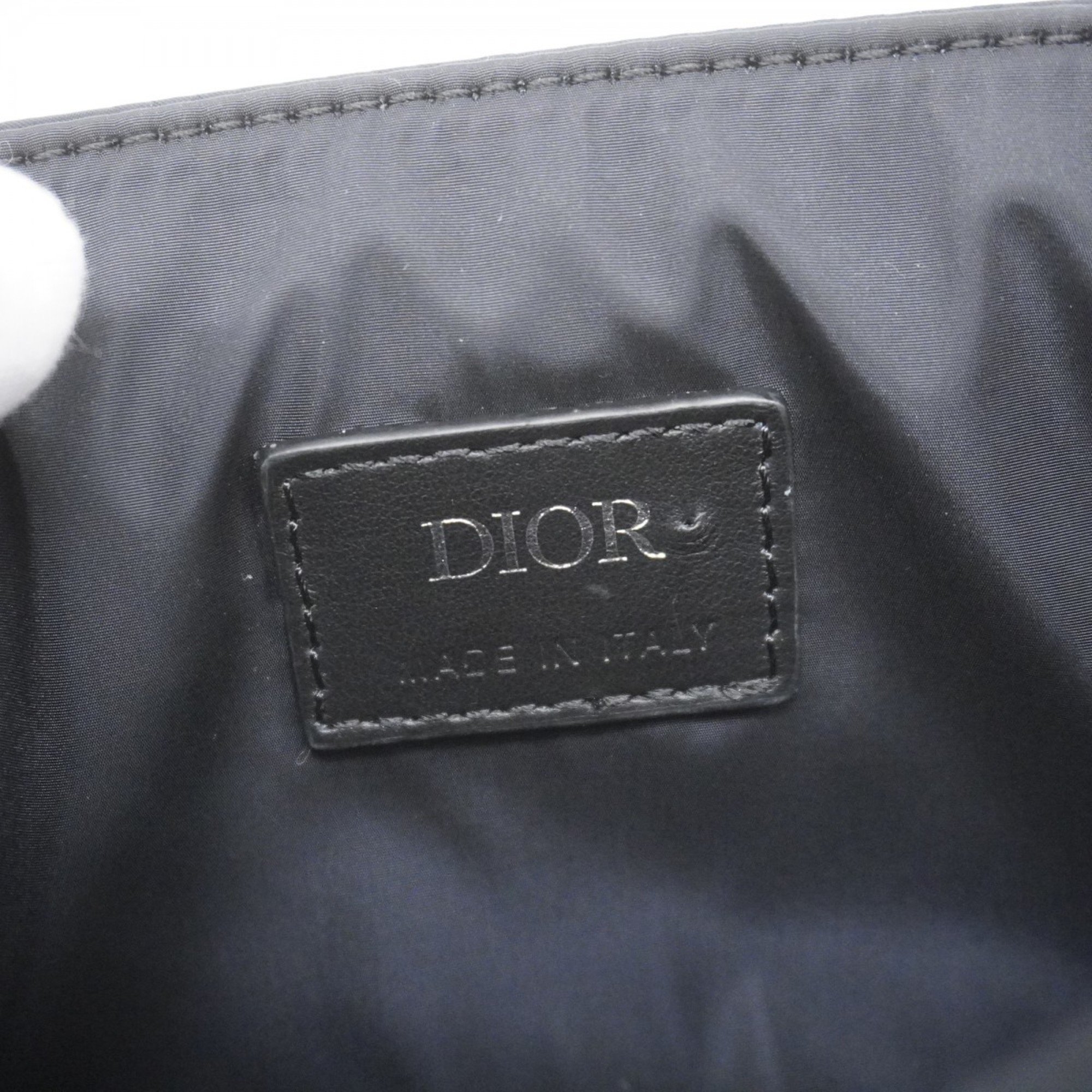 Christian Dior Shoulder Bag Nylon Navy Women's