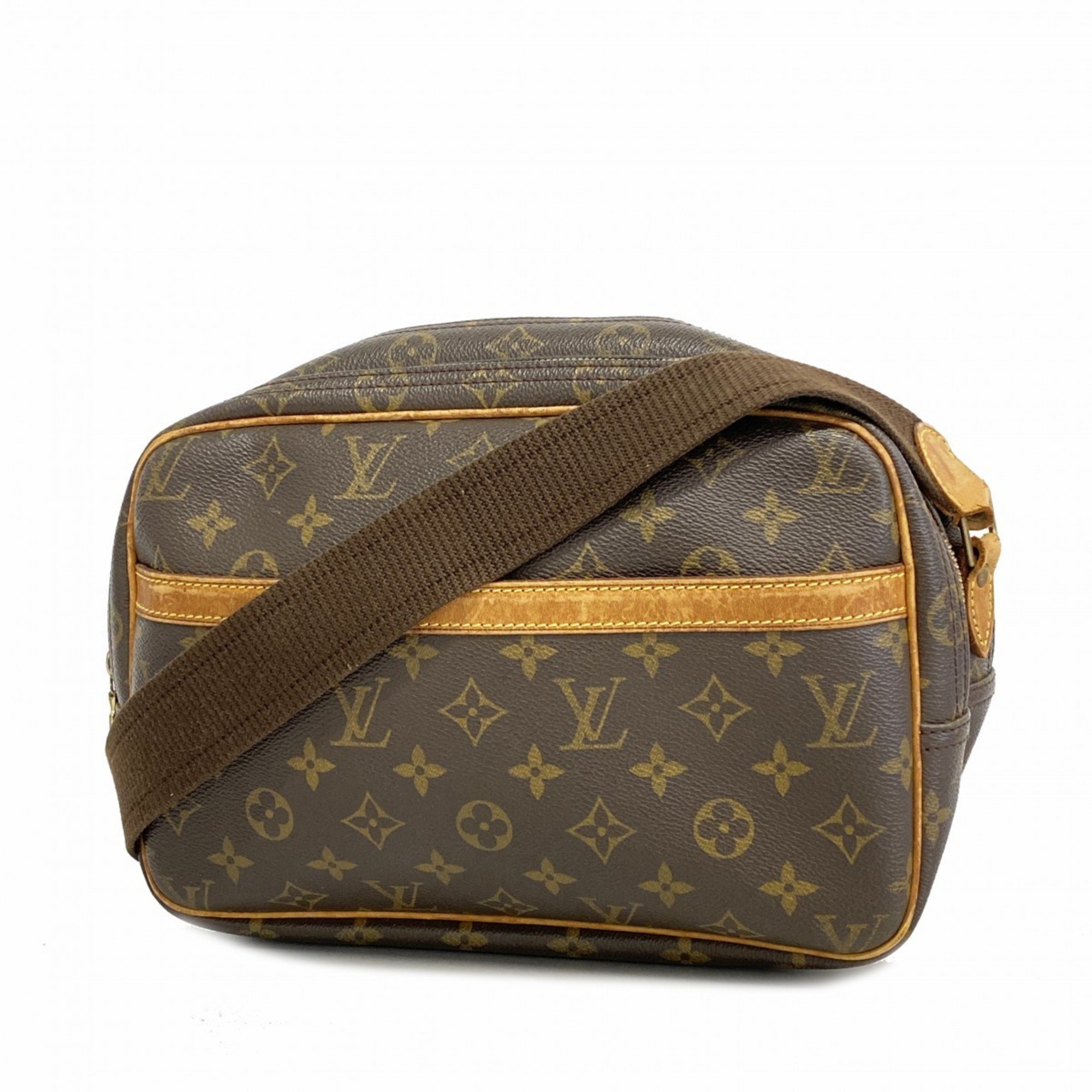 Louis Vuitton Shoulder Bag Monogram Reporter PM M45254 Brown Ladies