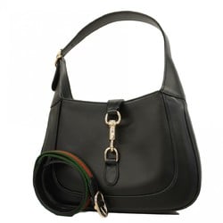 Gucci Shoulder Bag Jackie 782849 Leather Black Champagne Ladies