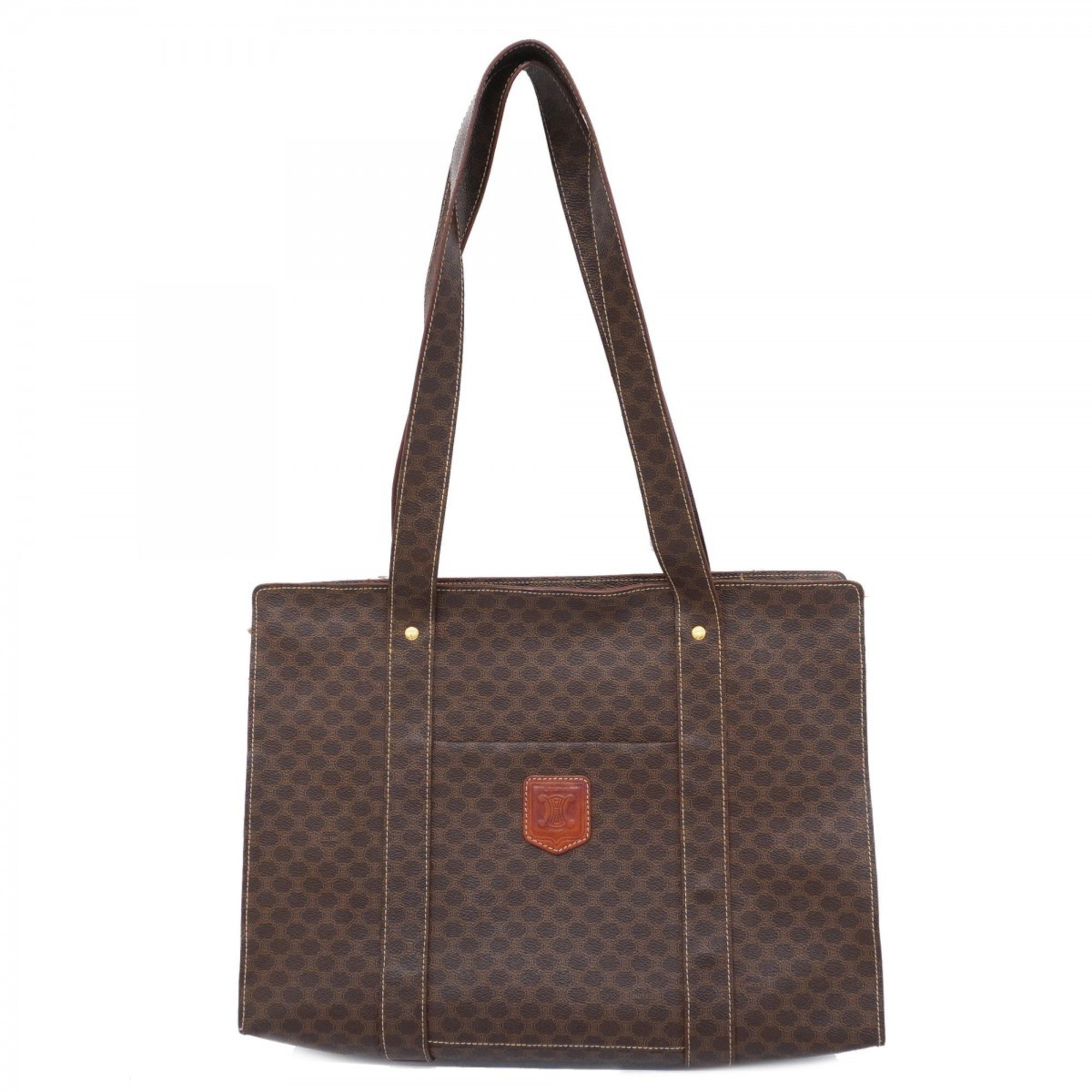 Celine Tote Bag Macadam Brown Women's