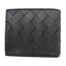 BOTTEGA VENETA Men's Wallet Bi-fold Billfold Card Case Intrecciato Leather Black