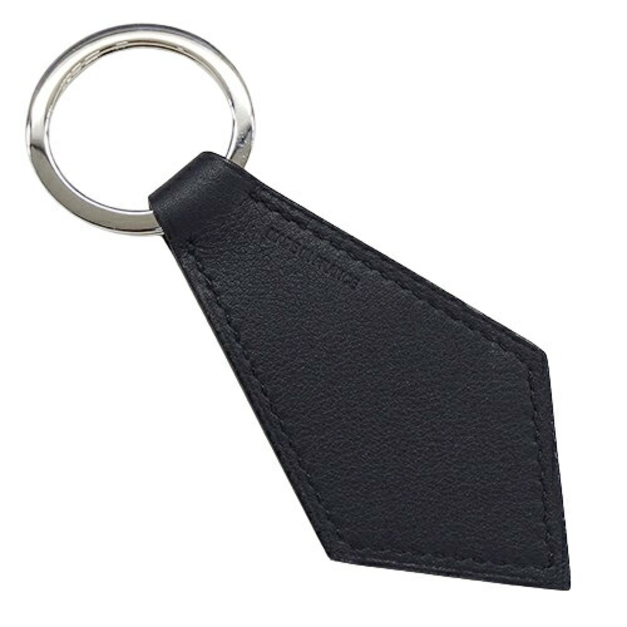 Hermes HERMES Key Ring Portocle Tab Women's Men's Holder Swift Leather Blue Indigo