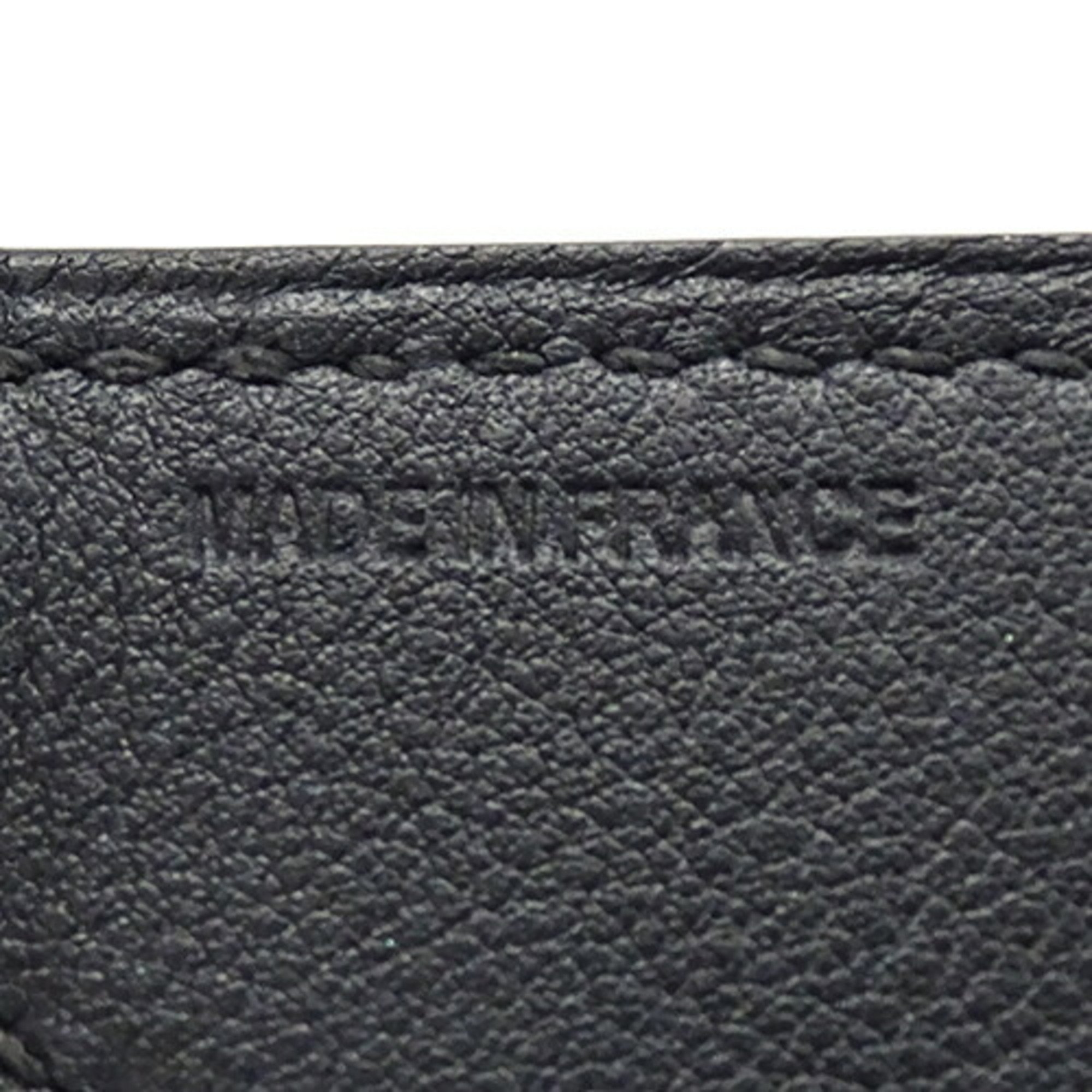 Hermes HERMES Key Ring Portocle Tab Women's Men's Holder Swift Leather Blue Indigo