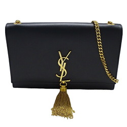 Saint Laurent SAINT LAURENT Bag Women's Chain Shoulder Leather Kate Tassel Medium Black 354119